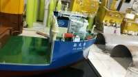 custom made model of Xin Guang Hua semi-submersible heavy lift vessel with cargo